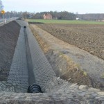 drainage ditch at side of road